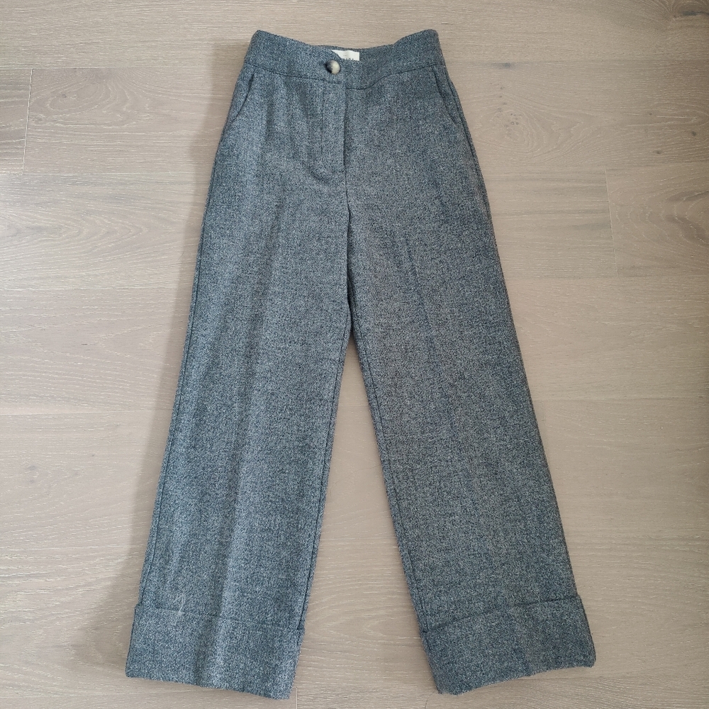 Sezane Damon Trousers Grey Wool